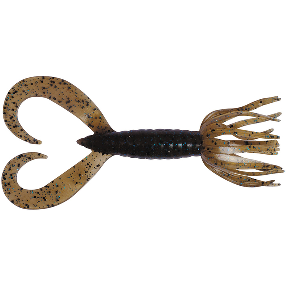 Силікон Keitech Little Spider 3.5" (5 шт/упак), колір:207 green pumpkin pp. flk, Довжина силікону: 3.5" (8.9 см), Колір силікону: 207 Green Pumpkin PP. Blue FLK, фото 