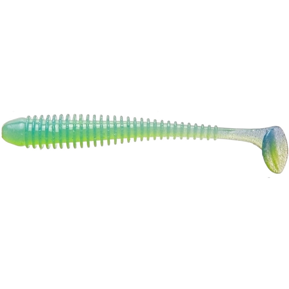 Силікон Keitech Swing Impact 2" (12 шт/упак), колір:pal#03 ice chartreuse, Довжина силікону: 2" (5.1 см), Колір силікону: PAL#03 Ice Chartreuse, фото , изображение 2