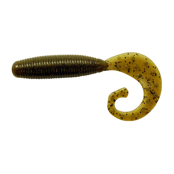 Силікон Reins Fat G-Tail Grub 2" 002 Green Pumpkin (20шт/уп), Довжина силікону: 2.0" (5,08 см), Колір силікону: 002 green pumpkin, фото 