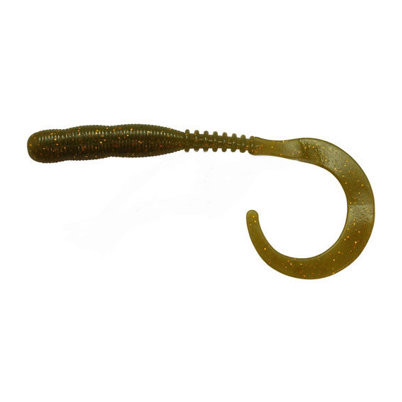 Силікон Reins Curly Curly 035 Green Sparkle (15шт/уп), Довжина силікону: 3,3`` (8,38 см), Колір силікону: 035 Green Sparkle, фото 