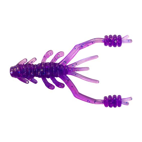 Силікон Reins Ring Shrimp 2" 567 Lilac Silver & Blue Flake (12шт/уп), Довжина силікону: 2.0" (5,08 см), Колір силікону: 567 Lilac Silver&Blue Flake, фото 