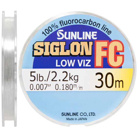 Флюорокарбон Sunline SIG-FC 30м 0.180мм 2.2кг поводковый, Діаметр: 0.180, фото 