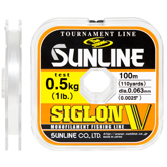 Леска Sunline Siglon V 100м #0.15/0.063мм 0,5кг, Диаметр: 0.063, Размотка: 100m, фото 