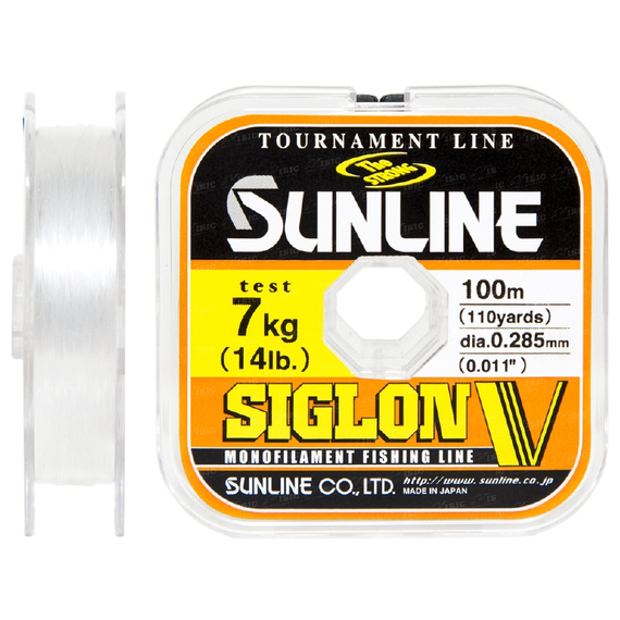 Жилка Sunline Siglon V 150м #3/0.285мм 7кг, Діаметр: 0.285, Розмотування: 150m, фото 