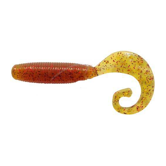 Силікон Reins Fat G-Tail Grub 3" 566 Motor Oil Red Flake (12шт/уп), Довжина силікону: 3.0" (7,62 см), Колір силікону: 566 Motor Oil Red Flake, фото 