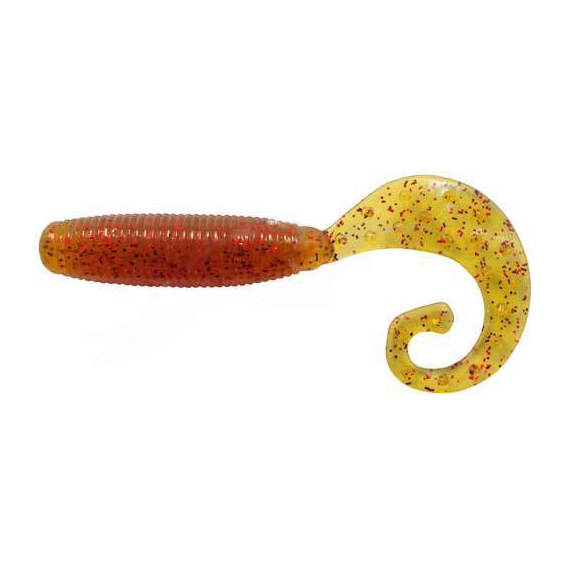 Силікон Reins Fat G-Tail Grub 2" 566 Motor Oil Red Flake (20шт/уп), Довжина силікону: 2.0" (5,08 см), Колір силікону: 566 Motor Oil Red Flake, фото 