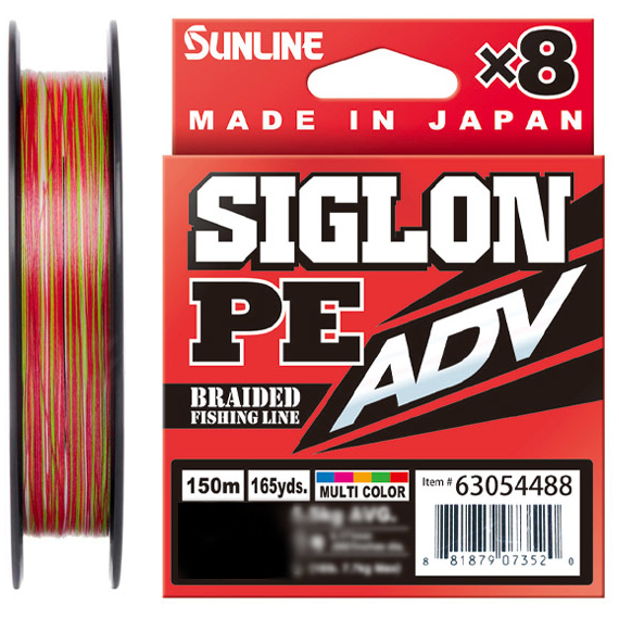 Шнур Sunline Siglon PE ADV х8 150m (мульти.) #1.5/0.209mm 18lb/8.2kg, Диаметр: #1.5/0.209mm, фото , изображение 2