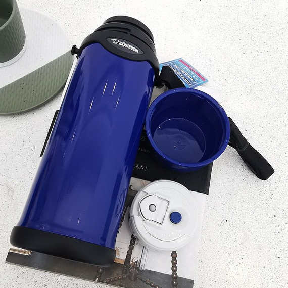 Термос ZOJIRUSHI (Японія) SJ-TG08AA 0.8л синій (с ремешком), Колір: синий, Об'єм (л): 0.8, фото , изображение 10