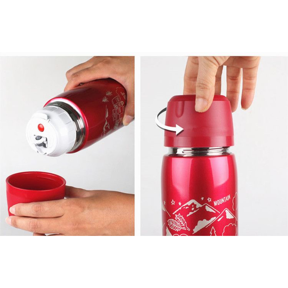 Термос ZOJIRUSHI (Япония) SJ-JS08RA 0.82л красный, фото , изображение 3