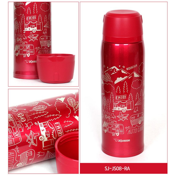 Термос ZOJIRUSHI (Япония) SJ-JS08RA 0.82л красный, фото , изображение 2