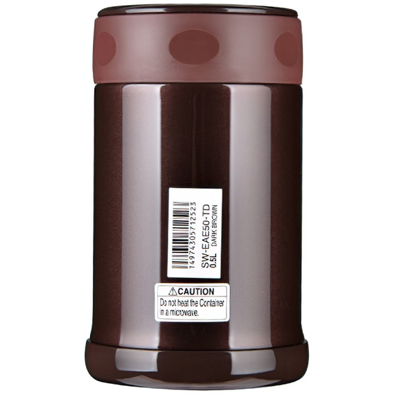 Харчовий термоконтейнер ZOJIRUSHI (Японія) SW-EAE50TD 0.5л коричневий, Колір: черный, Об'єм (л): 0.5, фото , изображение 2
