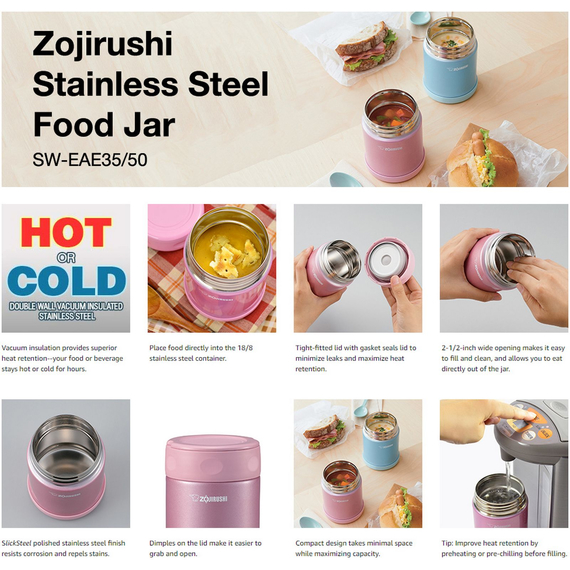 Харчовий термоконтейнер ZOJIRUSHI (Японія) SW-EAE50CC 0.5л, білий, Колір: белый, Об'єм (л): 0.5, фото , изображение 10