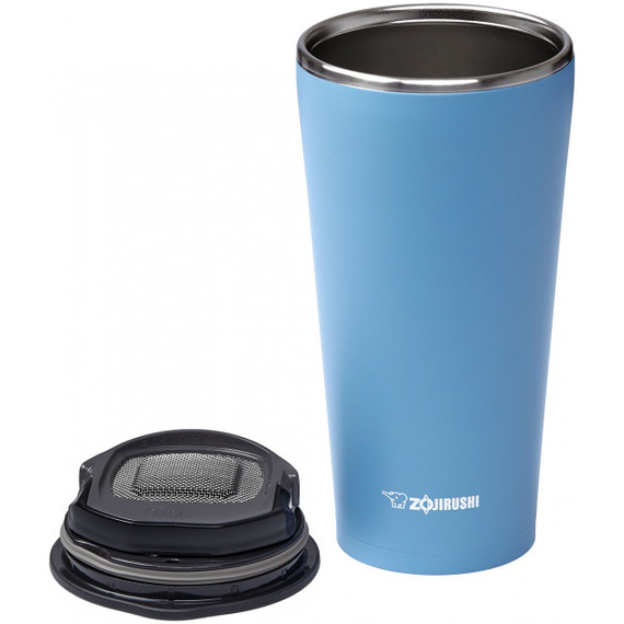 Термостакан ZOJIRUSHI SX-FSE45AJ с ситечком 0.45л, голубой, Выберите цвет: голубой, Объем (л.): 0.45, фото , изображение 3
