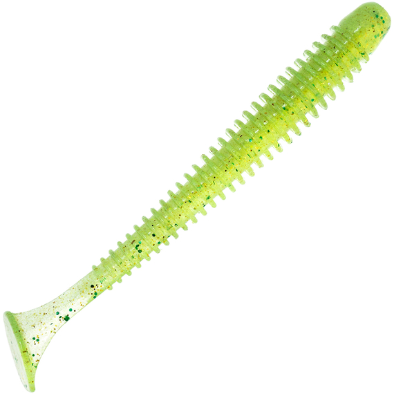 Силікон Keitech Swing Impact 2.5" (10 шт/упак), колір:424 lime chartreuse, Довжина силікону: 2.5" (6.3 см), Колір силікону: 424 Lime Chartreuse, фото 