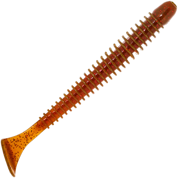 Силікон Keitech Swing Impact 4.5" (6 шт/упак), колір:pal#07 motoroil red flake, Довжина силікону: 4.5" (11.4 см), Колір силікону: pal#07 motoroil red flake, фото 