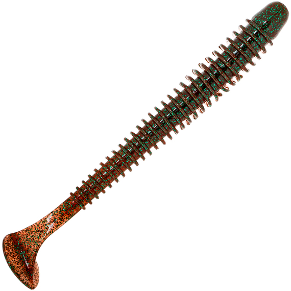 Силікон Keitech Swing Impact 4.5" (6 шт/упак), колір:ea#02 peach green flk., Довжина силікону: 4.5" (11.4 см), Колір силікону: EA#02 Peach Green FLK, фото 