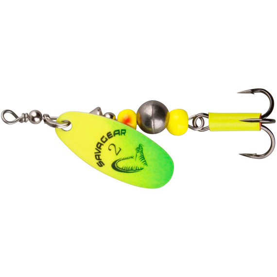 Блесна Savage Gear Caviar Spinner #2 6.0g 07-Fluo Yellow / Chartreuse, фото 