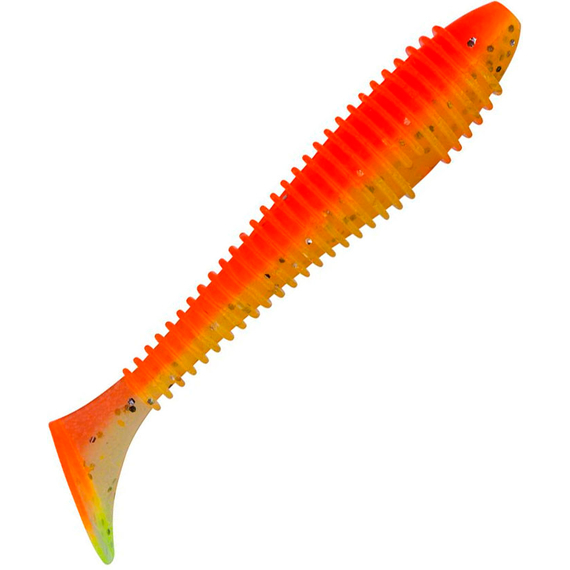 Силікон Keitech Swing Impact FAT 3.8" (6 шт/упак), колір:pal#04 sun shine lemon, Довжина силікону: 3.8" (9.7 см), Колір силікону: PAL#04 Sun Shine Lemon, фото 