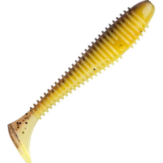 Силікон Keitech Swing Impact FAT 3.3" (7 шт/упак), колір:pal#10 bumblebee, Довжина силікону: 3.3" (8.4 см), Колір силікону: PAL#10 Bumblebee, фото 