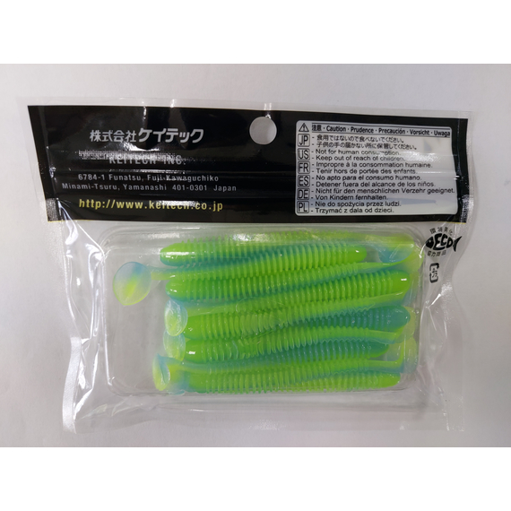 Силикон Keitech Swing Impact 3" (10 шт/упак) ц:pal#03 ice chartreuse, Длина силикона: 3" (7.6 см), Расцветка силикона: EA#13 Ice Chartreuse, фото , изображение 4
