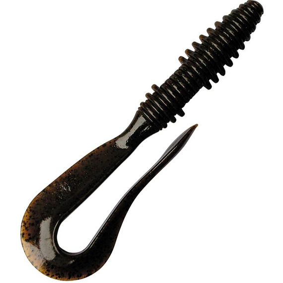 Силікон Keitech Mad Wag Mini 3.5" (10 шт/упак), колір:101 green pumpkin pp., Довжина силікону: 3.5" (8.9 см), Колір силікону: 101 Green Pumpkin PP, фото 