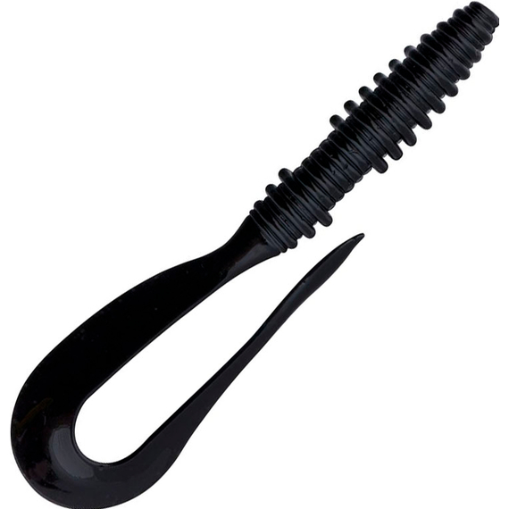 Силікон Keitech Mad Wag Mini 2.5" (12 шт/упак), колір:001 black, Довжина силікону: 2.5" (6.3 см), Колір силікону: 001 Black, фото 
