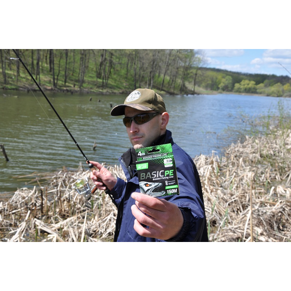 Шнур риболовний Select Basic PE 100m, 0.08mm, 8Lb/4kg, колір: салатовий, Діаметр: 0.08mm, Розмотування: 100m, Колір: салатовий, фото , изображение 5