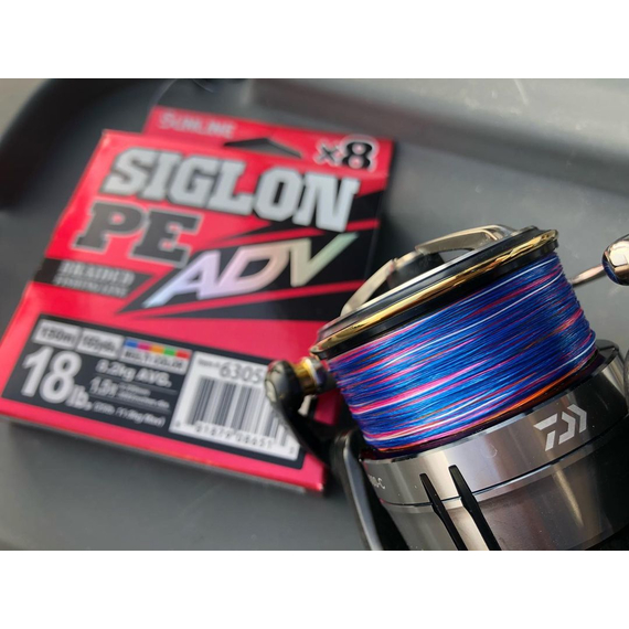 Шнур Sunline Siglon PE ADV х8 150m (мульти.) #1.5/0.209mm 18lb/8.2kg, Диаметр: #1.5/0.209mm, фото , изображение 5