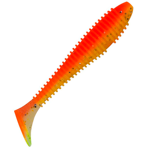 Силікон Keitech Swing Impact FAT 4.3" (6 шт/упак), колір:pal#04 sun shine lemon, Довжина силікону: 4.3" (10.9 см), Колір силікону: PAL#04 Sun Shine Lemon, фото 