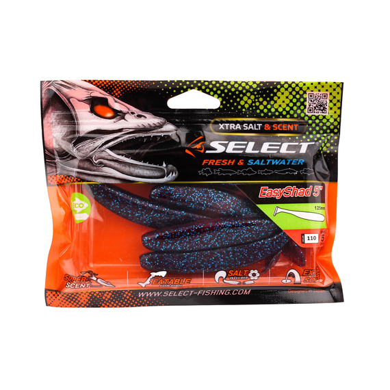 Силикон Select Easy Shad 5" col.110 (5 шт/упак), Длина силикона: 5" (12.7 см), Расцветка силикона: 110, фото , изображение 19