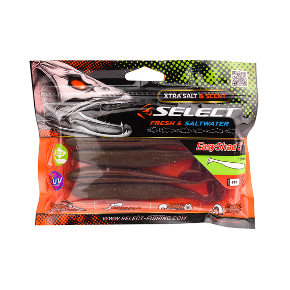 Силикон Select Easy Shad 5" col.888 (5 шт/упак), Длина силикона: 5" (12.7 см), Расцветка силикона: 888, фото , изображение 19