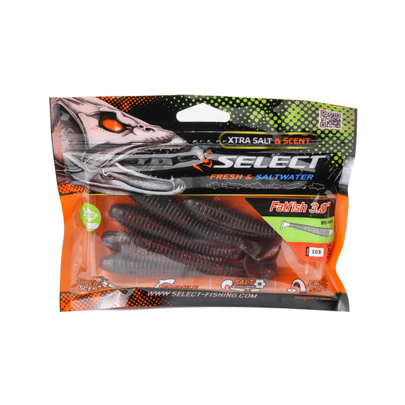 Силікон Select Fatfish 3.8" col.103 (5 шт/упак), Довжина силікону: 3.8" (9.65 см), Колір силікону: 103, фото , изображение 3