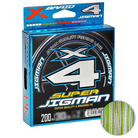 Шнур YGK X-Braid Super Jigman X4 200m #0.6/0.128mm 12Lb/4.9kg, Диаметр: #0.6/0.128mm, фото 