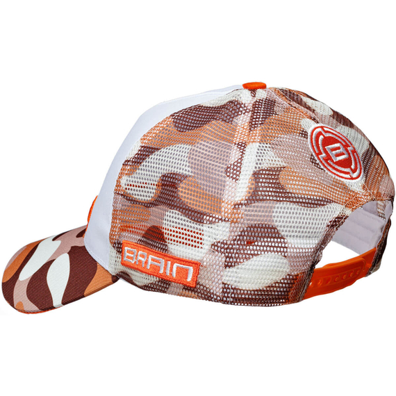 Кепка Brain Fish Logo Orange/Brown Camo, фото , изображение 2