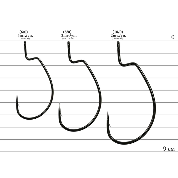 Крючок Decoy Worm26 Kg HOOK MAGNUM #8/0 (3 шт/уп), фото , изображение 3