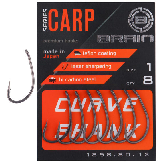 Гачок Brain Curve Shank #1 (8 шт/уп), фото 