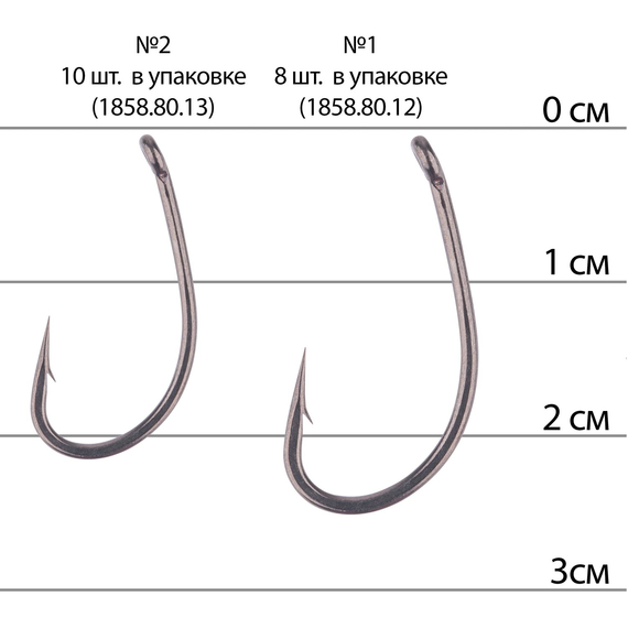 Гачок Brain Curve Shank #1 (8 шт/уп), фото , изображение 3