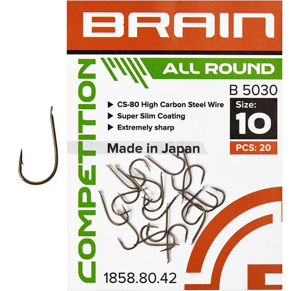 Гачок Brain All Round B5030 #10 (20 шт/уп) ц:bronze, фото 