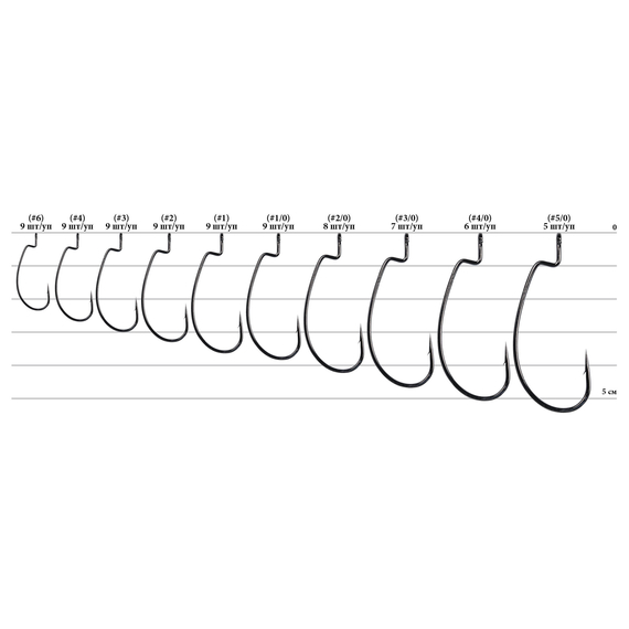 Крючок Decoy Worm17 Kg Hook #1/0 (9 шт/уп), фото , изображение 2