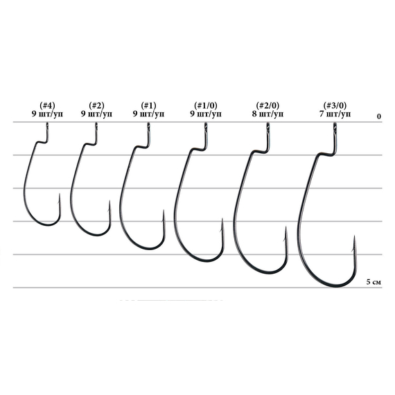 Крючок Decoy Worm15 Dream Hook #1 (9 шт/уп), фото , изображение 2