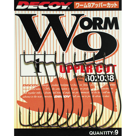 Крючок Decoy Worm9 Upper Cut #3/0 (7 шт/уп), фото 