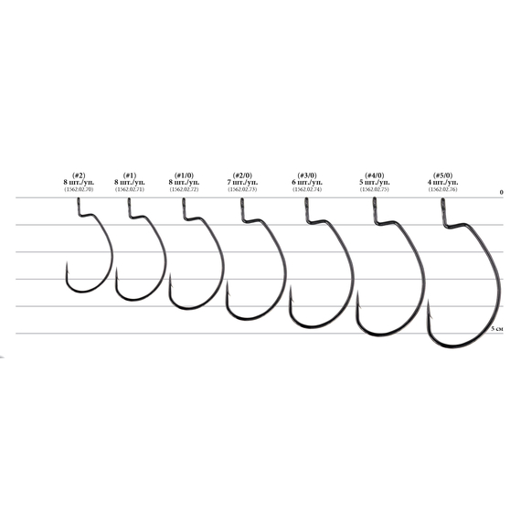 Гачок Decoy Worm25 Hook Wide #5/0 (4 шт/уп), фото , изображение 2