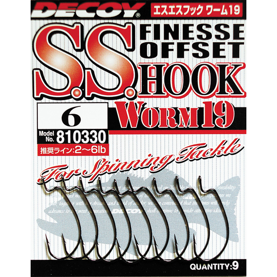 Крючок Decoy Worm19 S.S. Hook #3 (9 шт/уп), фото 