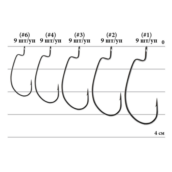 Крючок Decoy Worm19 S.S. Hook #3 (9 шт/уп), фото , изображение 2