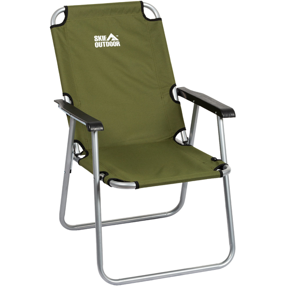 Крісло складне для відпочинку з підлокотниками Skif Outdoor Breeze, колір: олива, Колір: Olive Green, фото 