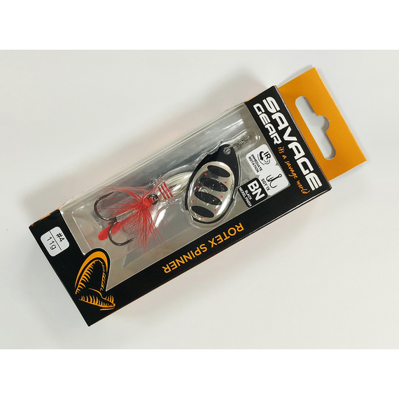 Блешня Savage Gear Rotex Spinner #4 11.0g 01-Dirty Silver, Вага блешні: 11g, Колір блешні: Dirty Silver, фото , изображение 2