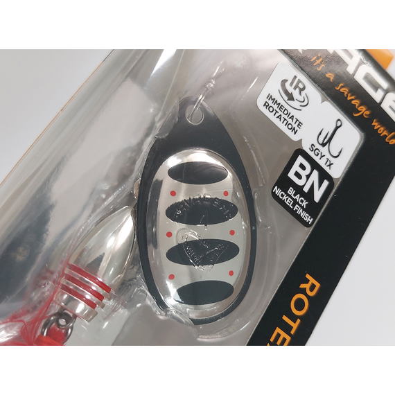 Блешня Savage Gear Rotex Spinner #4 11.0g 01-Dirty Silver, Вага блешні: 11g, Колір блешні: Dirty Silver, фото , изображение 4