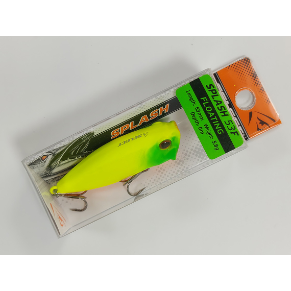 Воблер Select Splash 53F 5.8g col.01 (topwater), Цвет воблера: col.01, фото , изображение 2