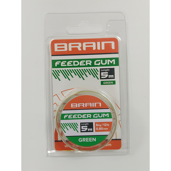Амортизуюча гума  Brain Feeder Gum 0.8mm 12lb/6kg (5m) ц:зелений, фото , изображение 2
