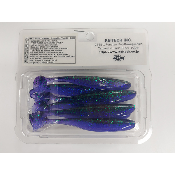 Силикон Keitech Easy Shiner 3.5" ц:408 electric june bug, Длина силикона: 3.5" (8.9 см), Расцветка силикона: 408 Electric June Bug, фото , изображение 9